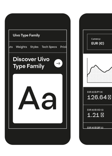 uivo typeface sample mobile