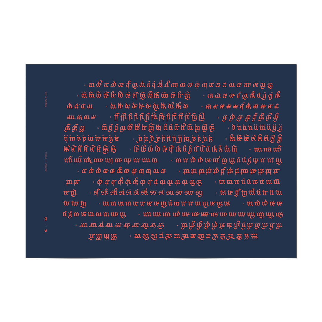 poster ligaduras render topo - Calligraphy Posters - Shop → 0. itemzero