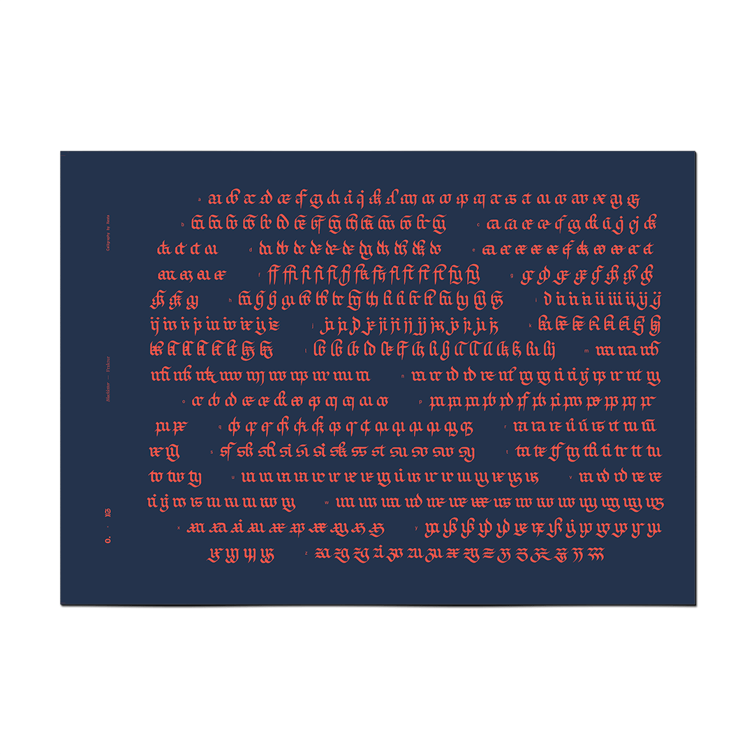 poster ligaduras render topo2 - Poster — Fraktur Alphabet - Shop → 0. itemzero
