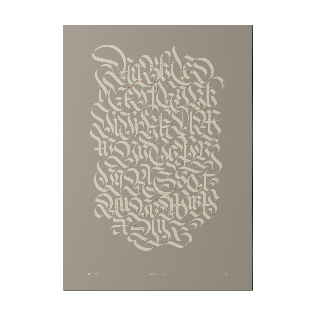 poster linhas render topo2 - Poster — Fraktur Ligatures - Shop → 0. itemzero