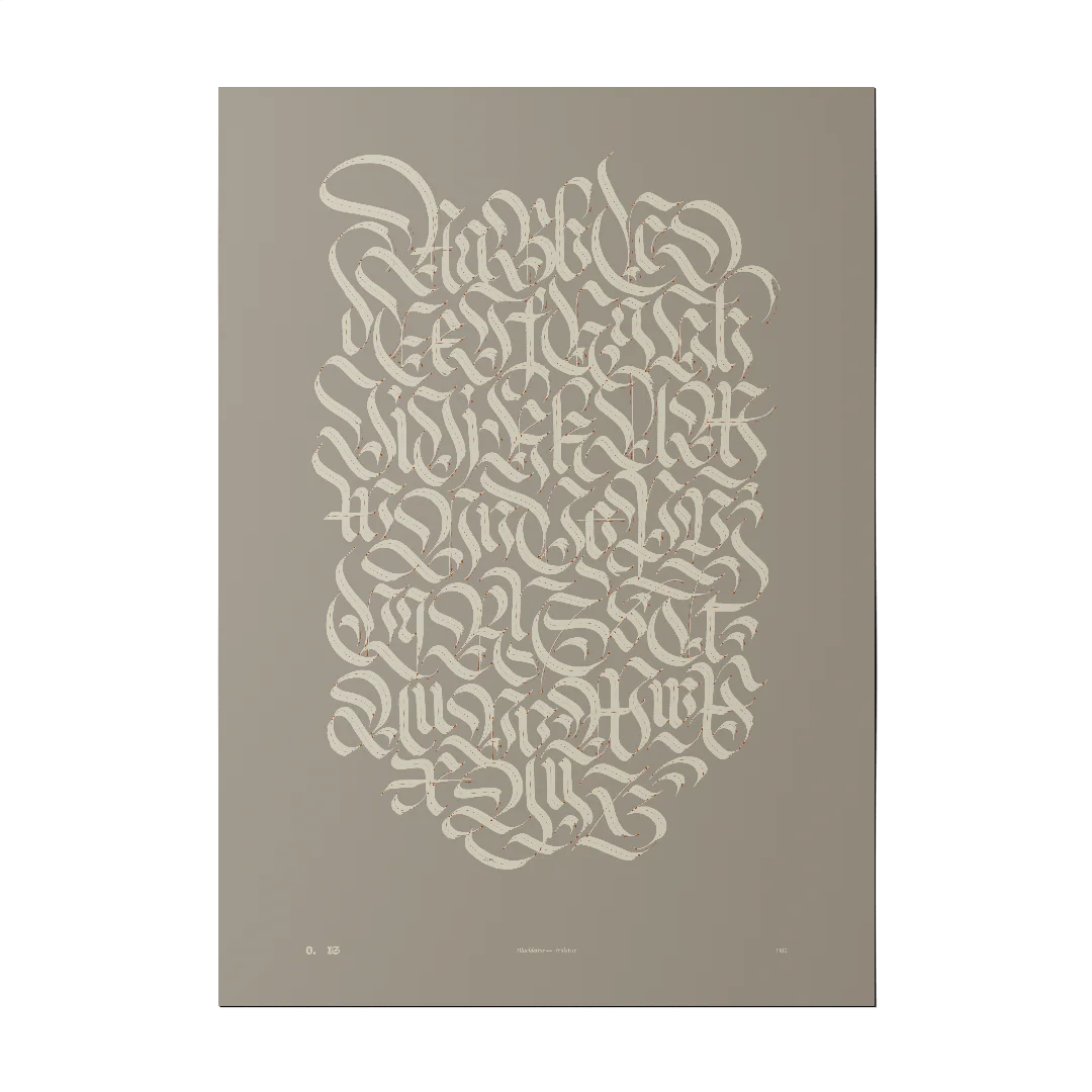 poster linhas render topo2 - Poster — Fraktur Alphabet - Shop → 0. itemzero