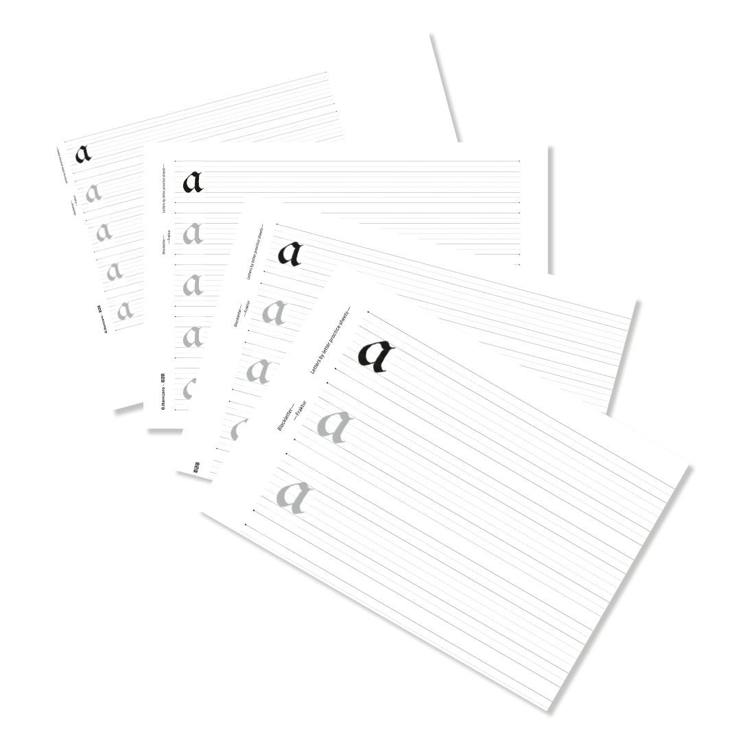 promo img cartilhas - Fraktur Calligraphy practice sheets - Shop → 0. itemzero