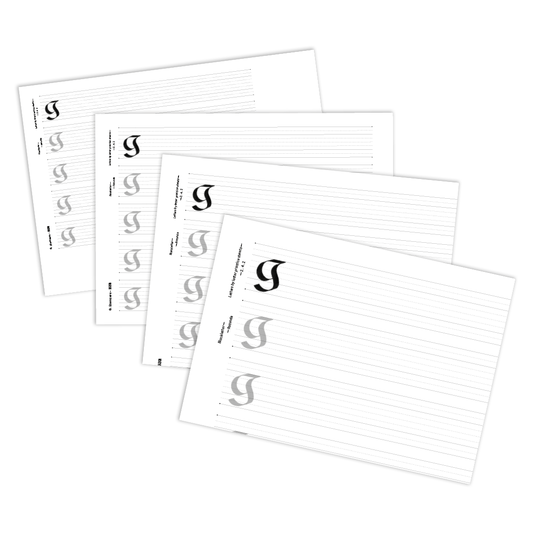 RPS img02 - Rotunda Calligraphy practice sheets - Shop → 0. itemzero