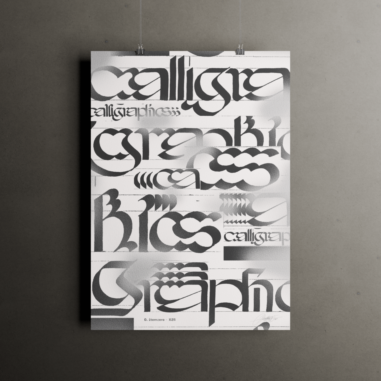 Roto Calligraphy Poster Rotunda Calligraphics → Limited edition | 0.Itemzero