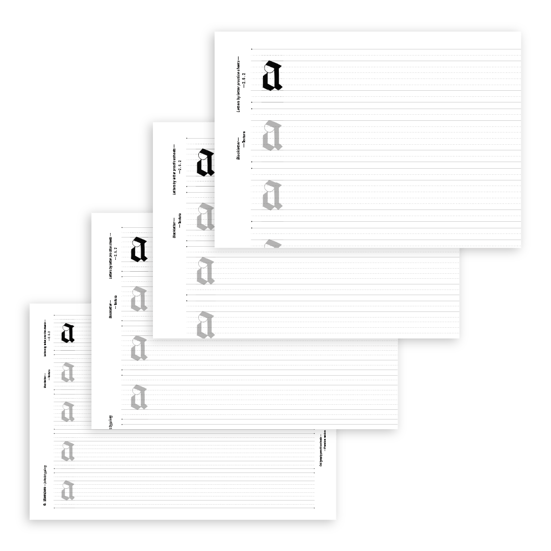TPS Imagem4 - Textura Calligraphy practice sheets - Shop → 0. itemzero